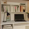Port Left Desk with Overhang White Matte Drawer Shelves for Voir les images du produit 3