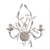 Wandlampe Floral "SURREY" Creme Gold Metall Glas 2-flammig Produktbild-Vorschau 3