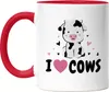 I Love Cows Tasse Rot Kuh-Fans Kuh-Liebhaber Milchkuh Produktbild-Vorschau 1