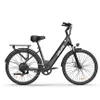 A black electric bicycle is shown against a white background. Produktbild-Vorschau