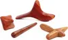 A collection of wooden massage tools arranged on a white background. Produktbild-Vorschau