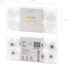 Voskové sviečky 2x4cm srdiečka 10 ks biele / transparentné Náhľad obrázku produktu 5