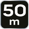 A black square with rounded corners containing the text "50m" in large white font. Produktbild-Vorschau