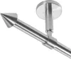 Gardinenstange mit Deckenhalterung I Metall Edelstahl Look Produktbild-Vorschau 1