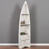 Massivholz Bootsregal / Bücherregal LACI White Wash 195cm Produktbild-Vorschau 2