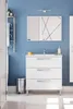 Badezimmer-Set >ATHENA< in weiß glänzend - 80x86x45 Produktbild-Vorschau 1
