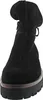 A black suede boot with a thick platform sole. Produktbild-Vorschau
