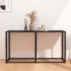 vidaXL Konsolentisch Schwarz Marmor-Optik 140x35x75,5 cm Produktbild-Vorschau 2