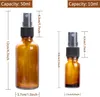 Szklane butelki z rozpylaczem 4x50 ml i 4x10 ml z lejkami i Podgląd zdjęcia produktu 2