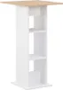 vidaXL Barový stôl biely a dub Sonoma 60x60x110 cm Náhľad obrázku produktu 6