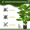 HOMCOM Künstlicher Baum 95 cm Kunstpflanze mit 33 Blättern, Produktbild-Vorschau 6