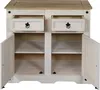 Sideboard Kommode 91,5 x 83,5 x 43 cm Pinienholz weiß Produktbild-Vorschau 4