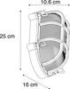 Industrielle Wand  und Deckenleuchte Schwarz Oval IP44 Produktbild-Vorschau 3