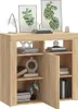 vidaXL Sideboard avec lampes LED Chêne Sonoma 80x35x75 cm Voir les images du produit 17
