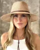 Damen Sonnenhut Khaki– Geflochtener Strandhut – Strohhut Produktbild-Vorschau 7