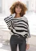 LASCANA Strickpullover mit Zebramuster beige-schwarz Größe Produktbild-Vorschau 4