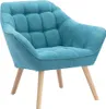 CASERTA Sessel in blauem Stoff Produktbild-Vorschau 3
