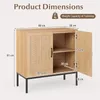 Credenza KOMFOTTEU con 2 ante in rattan, mobile da cucina Anteprima dell’immagine prodotto 6