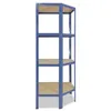 shelfplaza HOME 155x90x60 cm Eckregal in blau mit 4 Böden Produktbild-Vorschau 5
