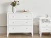 BELIANI Kommode Weiß MDF-Platte u. Faserplatte Schmal mit 3 Produktbild-Vorschau 4