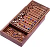A wooden board game with pegs and holes, set against a white background. Náhľad obrázku produktu