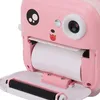 A close-up view of a pink mini-printer with a camera. Produktbild-Vorschau