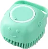 A light green silicone pet wash sponge with a cute face design. Náhled obrázku produktu