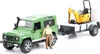 bruder Land Rover Defender  mit Mini-Bagger , Maßstab 1:16 Produktbild-Vorschau 28