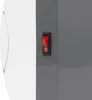 A close-up of a red rocker switch on a gray surface, with a white curved surface on the left. Anteprima dell’immagine prodotto