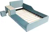 Letto imbottito Sweiko, letto singolo con scrivania e Anteprima dell’immagine prodotto 15