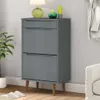 vidaXL Skriňa na topánky MOLDE Grey 59,5x35x103 cm Masívne Náhľad obrázku produktu 2