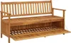 vidaXL Gartenbank mit Stauraum 148 cm Massivholz Akazie Produktbild-Vorschau 4