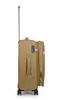 A side view of a khaki suitcase with its handle extended. Voir les images du produit