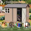 GIHAUVIA Gerätehaus Metall mit Fundament mit Fenster Produktbild-Vorschau 6