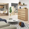 Komoda AKORD K120 Dąb Sonoma 120 cm 10 szuflad kolor Dąb Podgląd zdjęcia produktu 8