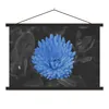 MuchoWow® Textilposter Blumen - Schwarz - Weiß - Blau Produktbild-Vorschau 1