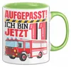 11. Geburtstag Geschenk Tasse Becher Jungs Feuerwehr Produktbild-Vorschau 1