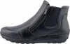 A side view of a black leather ankle boot. Anteprima dell’immagine prodotto
