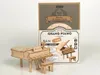 A wooden 3D puzzle of a grand piano and its box are displayed on a white background. Podgląd zdjęcia produktu