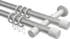 Interdeco Gardinenstange / Vorhangstange Silbergrau / Weiß, Produktbild-Vorschau 1