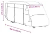 vidaXL Pokrowiec ochronny na samochód kempingowy szary Podgląd zdjęcia produktu 8