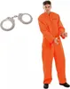 Gefangenen Kostüm Herren M – Orange Jumpsuit mit Produktbild-Vorschau 1