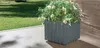 Blumentopf mit Wasserspeicher Nessa eckig grau Produktbild-Vorschau 2