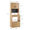 A dimensional diagram of a tall kitchen cabinet or hutch. Produktbild-Vorschau
