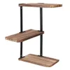 FATIVO Étagère murale Étagère d'angle 3 niveaux en bois Voir les images du produit 8