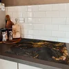 KitchenYeah© Herdabdeckplatte Marmor - Limette - Schwarz - Produktbild-Vorschau 5