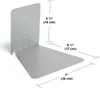 A single silver shelf bracket with dimensions indicated. Anteprima dell’immagine prodotto