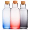 2x Wasserkaraffe 1,25L Smoke Blau Karaffe mit Korken Deckel Produktbild-Vorschau 8