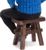 HOLZ HOCKER "VINTAGE 40" | Hartholz, 43x45 cm (HxB) | Produktbild-Vorschau 3