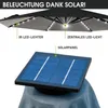 Alu Ampelschirm 300cm grau mit LED-Beleuchtung Produktbild-Vorschau 8
